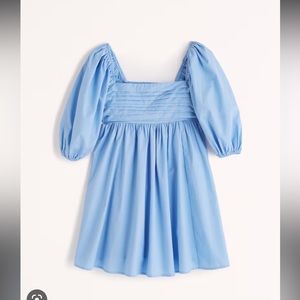 Abercrombie & Fitch Emerson Poplin Puff Sleeve Mini Dress